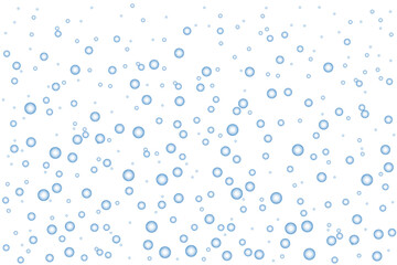 Blue carbonated mineral water background.