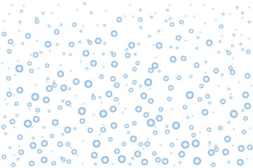 Blue carbonated mineral water background.