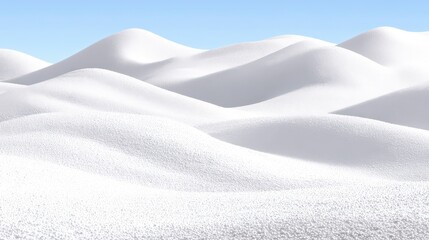 Obraz premium Serene Snowscape Minimalist White Hills Winter Landscape Background