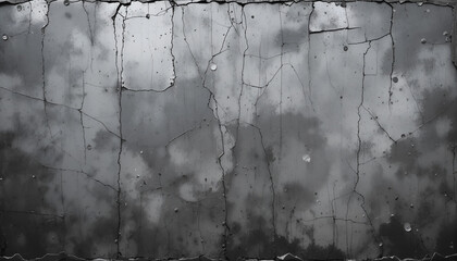 Cracked Gray Surface With Water Droplets and Cloudy Texture Shows Signs of Wear and Age in a Weathered Environment