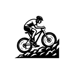 Obraz premium Mountain bicycle race icon with transparent background