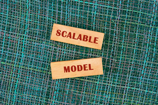 The concept phrase of the SCALABLE MODEL. Conceptual business model symbol. Copy space