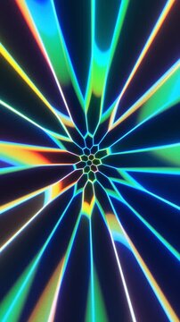 a colorful tunnel of light