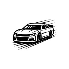 Obraz premium Race car racing event logo icon with transparent background