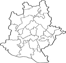 Obraz premium freehand drawing of Stuttgart city map.