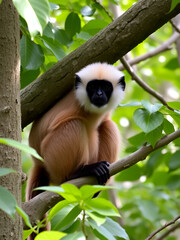 Obraz premium gibbon lar