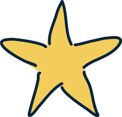 Collection of hand drawn stars. Doodle style