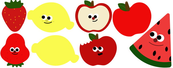 과일 캐릭터 세트