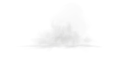 Clean White 3D Cloud Element with Smooth Shape and Transparent Background for Nature, Scene or Fantasy Illustration