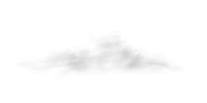 Clean White 3D Cloud Element with Smooth Shape and Transparent Background for Nature, Scene or Fantasy Illustration