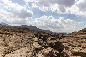 Arid Mountains, Rocky Terrain Panorama