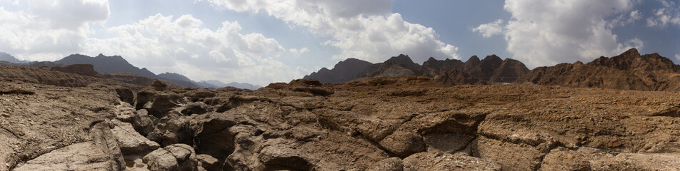 Arid Mountains, Rocky Terrain Panorama