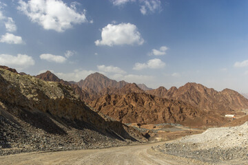 Arid Mountains, Rocky Terrain Panorama