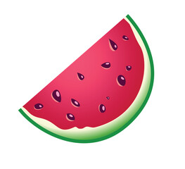 Watermelon slice Isolated on a white background
