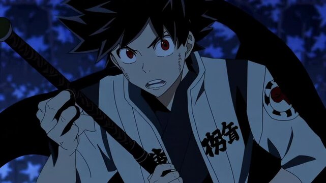 Ninja powering up and preparing to fight