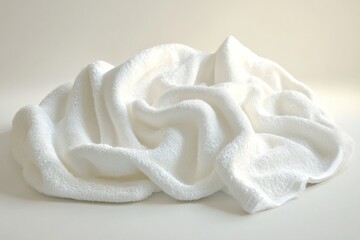 Obraz premium White towel on a light background