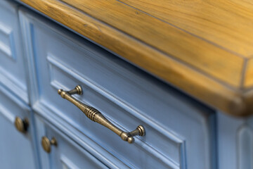 Vintage Grey-Blue Dresser Drawer