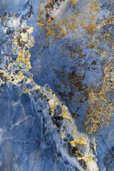 Blue and Gold Marble Ceramic
