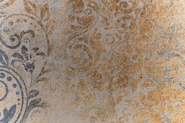 Gold Metallic Ornate Pattern on Ceramic