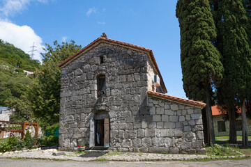 Fototapeta premium Ancient Church of St. Hypatius on the territory of the Abata fortress. Gagra, Abkhazia