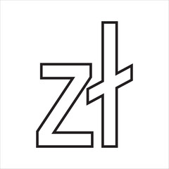 Poland Zloty currency icon design