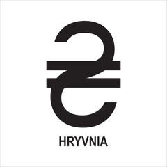 Ukrainian Hryvnia currency icon design