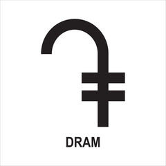 Obraz premium Armenian dram currency icon design