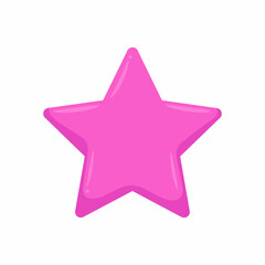 Obraz premium Pink star sign vector emoji icon illustration 