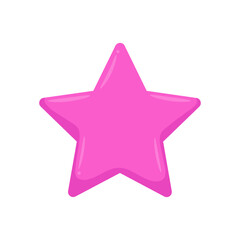 Pink star sign vector emoji icon illustration 
