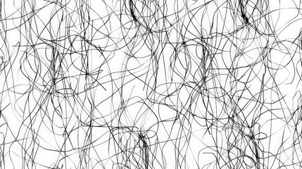 Dynamic abstract black and white line pattern on white background