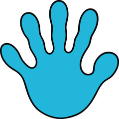 Obraz premium baby handprint icon clipart vector on transparent background