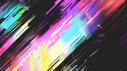 Vibrant abstract digital art with bright streaks of color