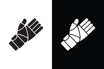 Wrist Wraps icon vector on White Background ,Vector Art Illustration on white background.