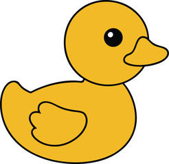 duckling toy icon clipart vector on transparent background