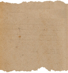 Old Brown Torn Paper Piece