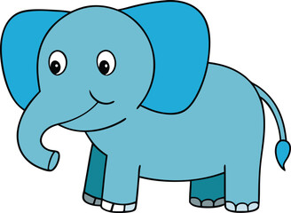 Fototapeta premium elephant icon clipart vector on transparent background