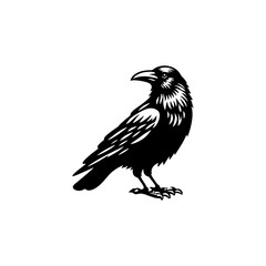 simple silhouette crow raven bird
