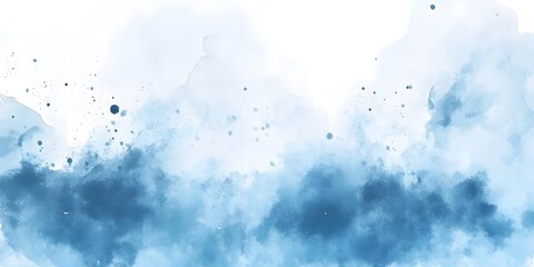 Abstract Watercolor Texture Perfect for Invitations, Posters, or Digital Art, water drops on blue background