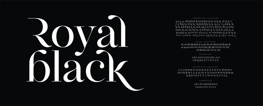 Fototapeta Modern beauty fashion elegant minimalist serif italic fonts decorative wedding vintage retro logos. Minimal luxury font alphabet logo. Vector illustration