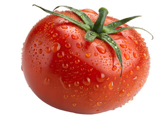 red tomato isolated on white