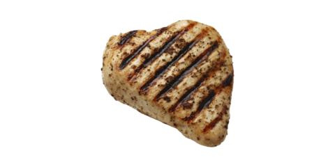 Grilled Chicken Breast. Healthy Protein-Rich Food For Balanced Diet Isolated On Transparent Background