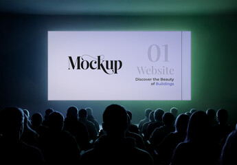 Screen Mockup Event Concert Indoor Auditorium