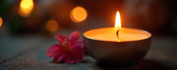 Close-up of a burning candle, wax melting, soft warm light, creating a cozy and relaxing ambiance Perfect for home decor, spa, aromatherapy, and wellness concepts , orange, wick, unscented candle