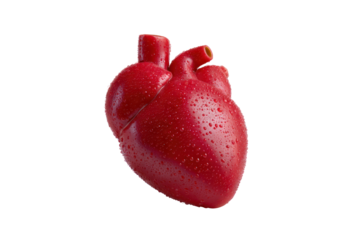 Anatomical Heart: A vividly detailed, close-up shot of a realistic anatomical heart, symbolizing life, health, and the intricacies of the human body.