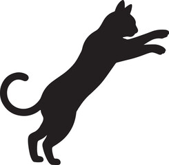 Cat silhouette vector 1
