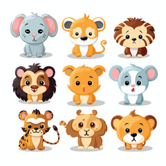Professional Animal Cartoon Icon Design for Creative Projects and Illustrations