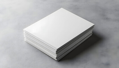 book of a4 paper size or documents mockup on a gray background template for design blank paper sheets