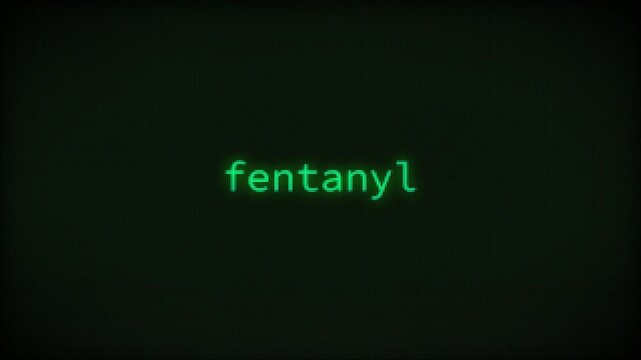 Fentanyl, Typing Text, Retro Computer Screen