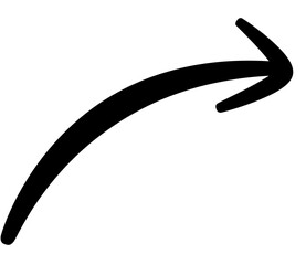 Simple Black Curved Arrow Vector Graphic - for Designers and Developers Needing Clean Directional Icons, Featuring a Minimalist Style with Smooth Stroke.