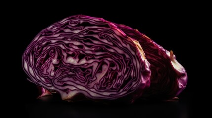 Obraz premium Red cabbage head close up